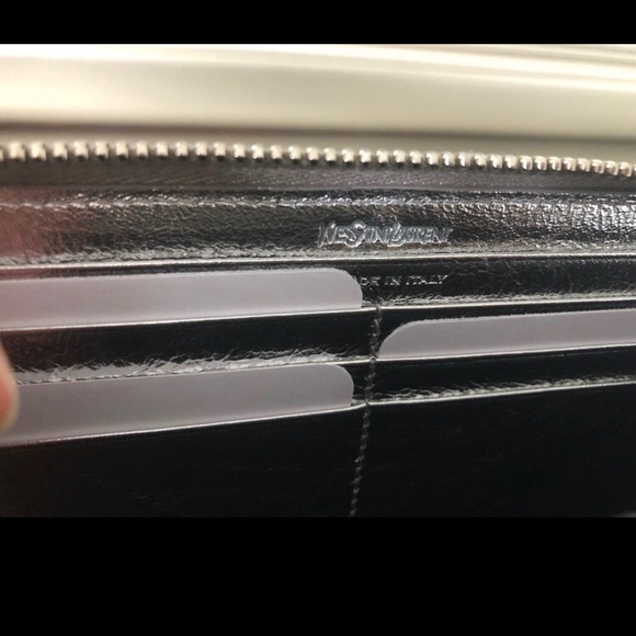 Brand new! Authentic YSL silver wallet - Picture 4 of 5